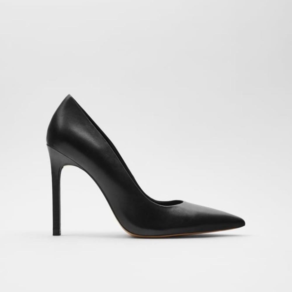 Zara Black Pointed Toe Stiletto Heels